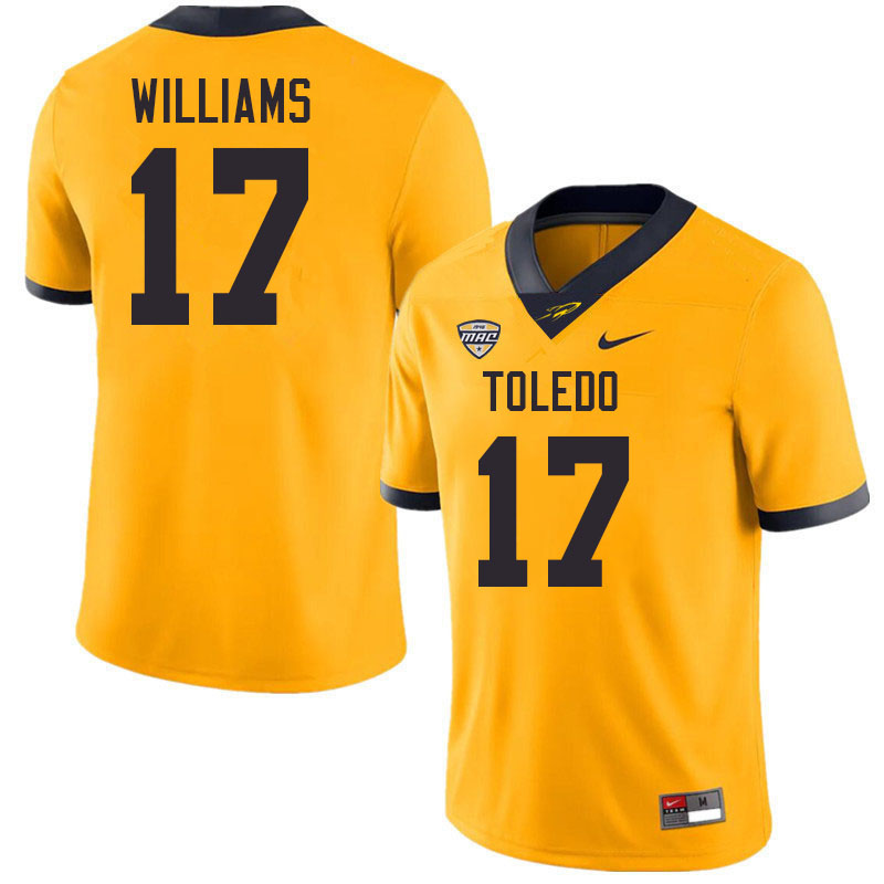 Toledo Rockets #17 Eric Williams College Football Jerseys Stitched Sale-Gold